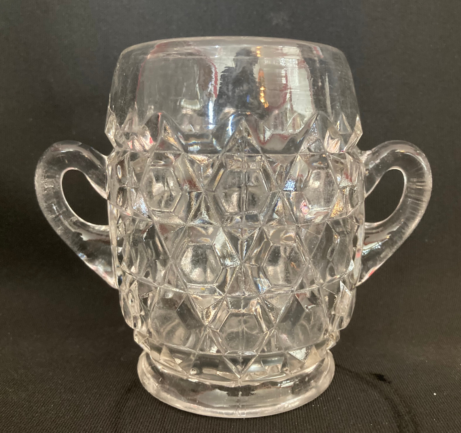 EAPG Antique Pattern CAPTAIN KIDD SUGAR BOWL Fostoria Glass #150