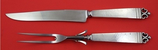 Ball and Scroll by Kalo Sterling Silver Roast Carving Set 2-pc