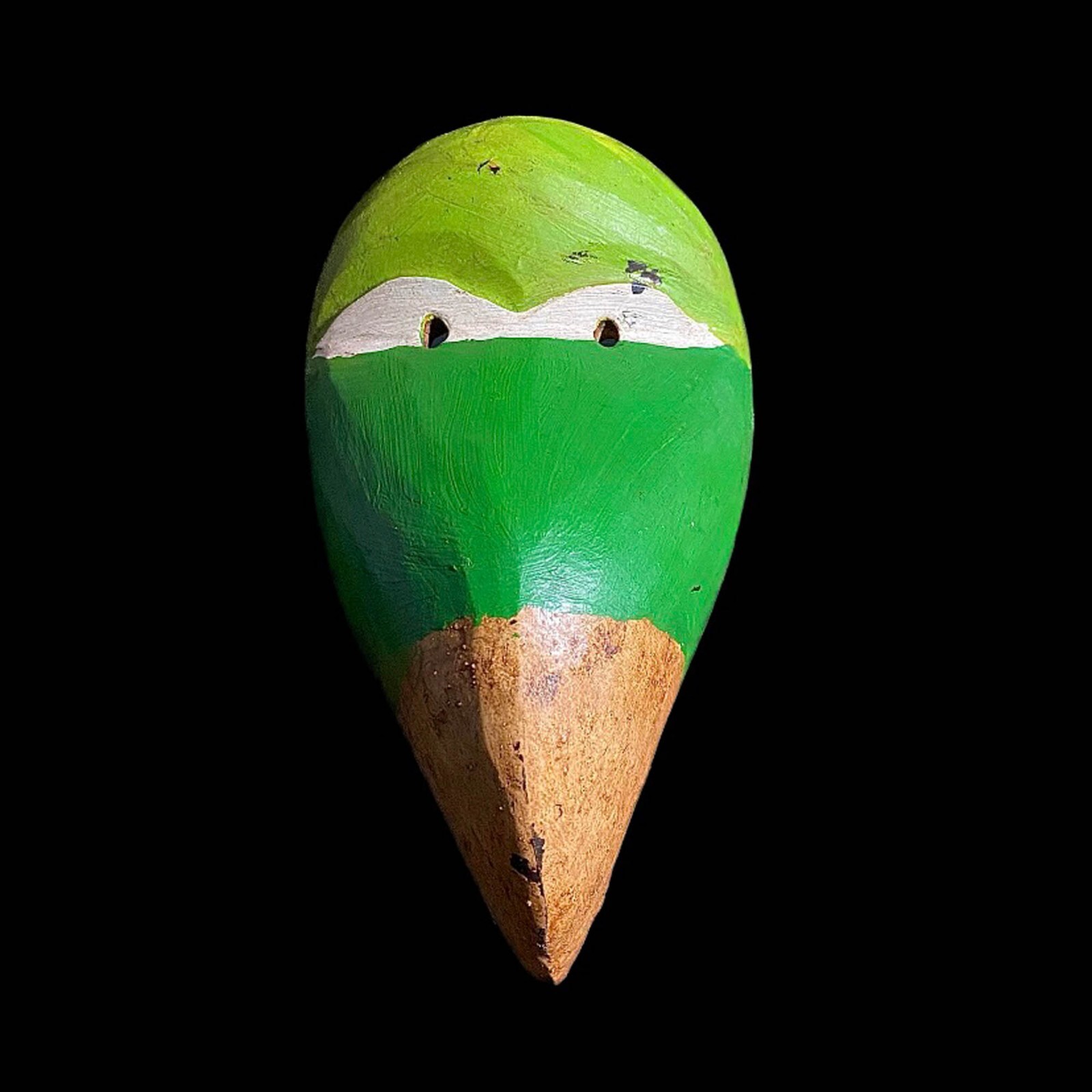 Strong Cubist Dan Bird Man Wood Face Mask Early 20th Century Libera Africa-8026