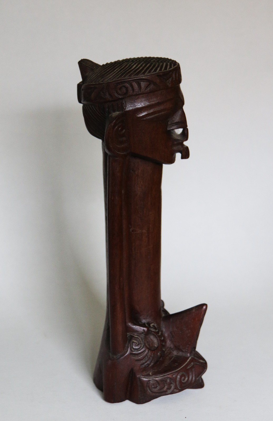 Borneo Tribal Art Hand Carved Ironwood Sarawak Art Dayak Carving 27cm Tall
