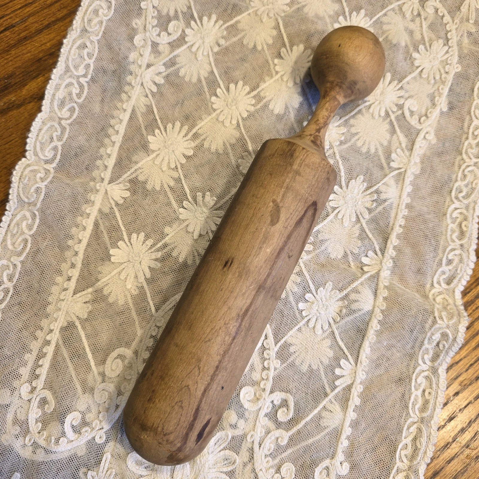 Antique Hand-carved Wood Strainer-Masher-Pestle Homestead Farm Heritage Kitchen