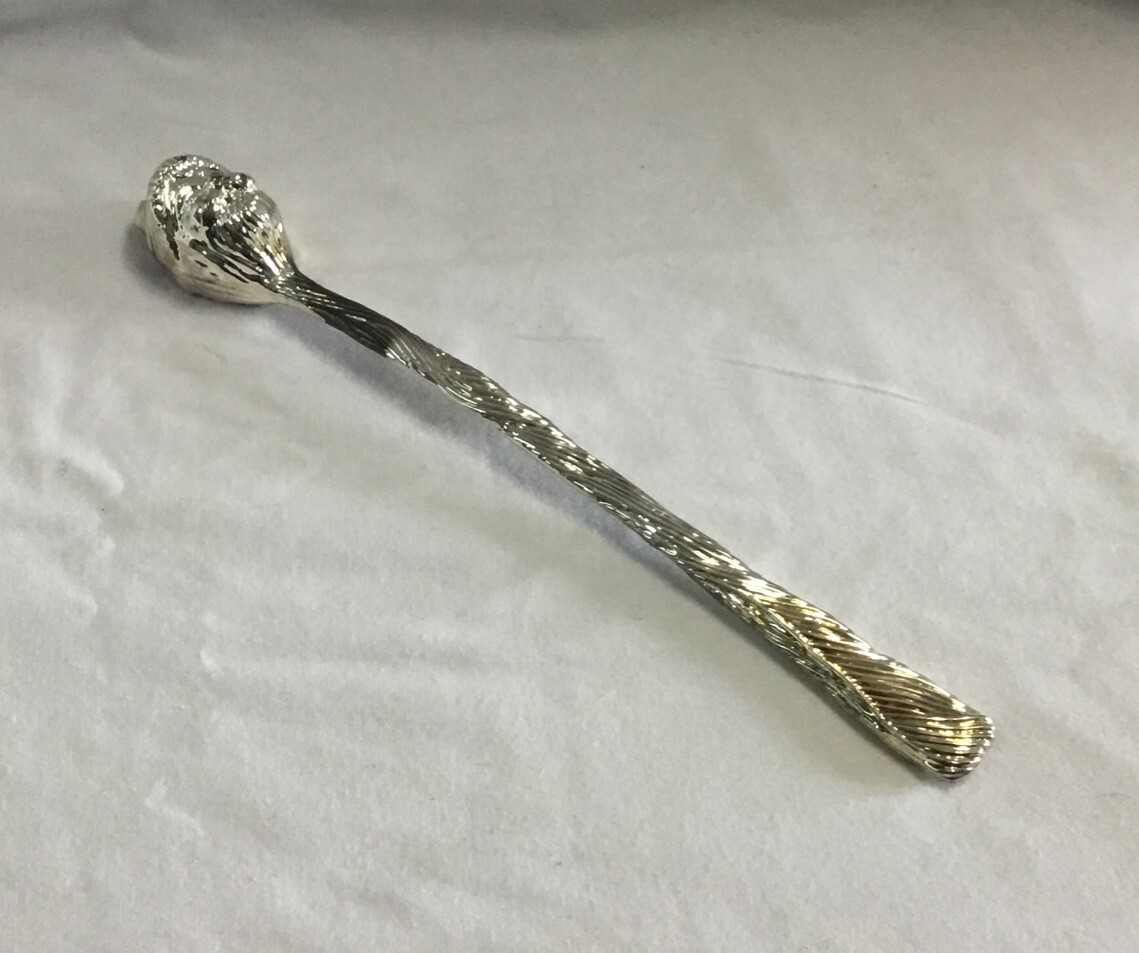 Silver Plate Candle Snuffer Christmas Santa Claus Design