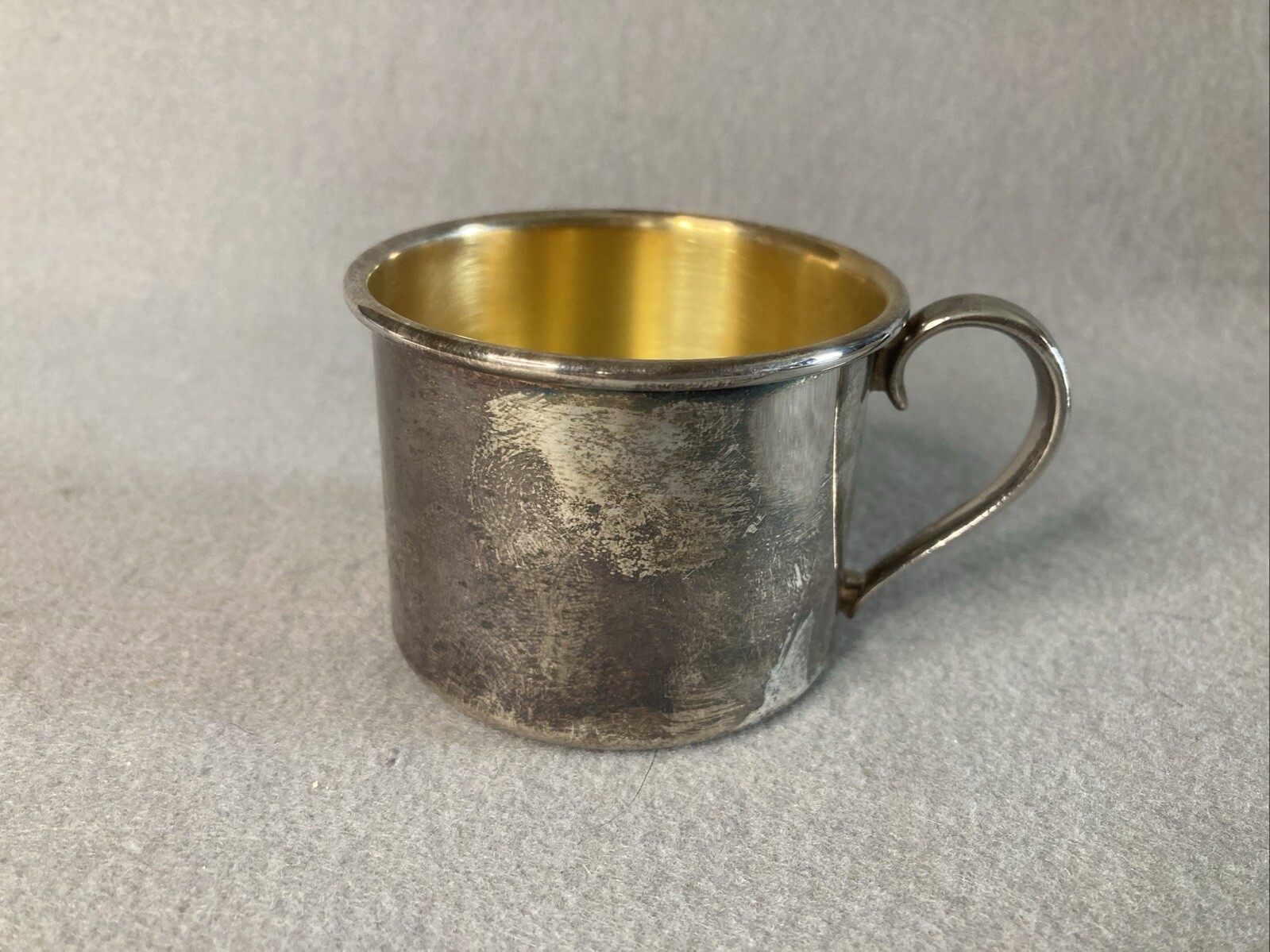 VTG Silver Plated Oneida Baby Christening Cup Gift 2.5” Dia x 2” Tall