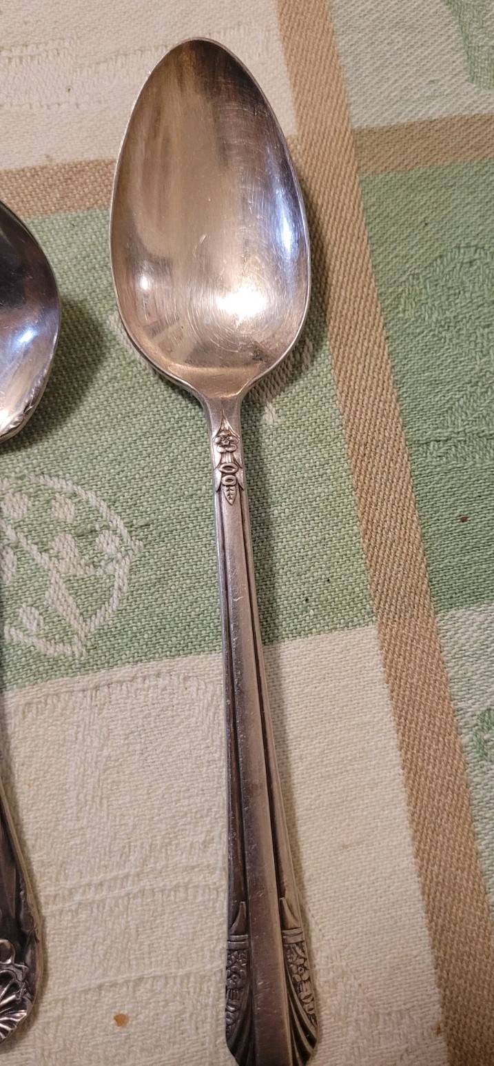 Spoons: Community Silver Triple Plus sugar & Roger’s XII Overlaid I. S. Table
