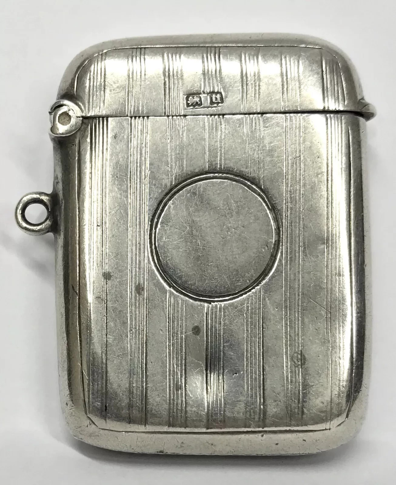 Hallmarked Antiques Silver Engraved Miniature Vesta Case John Rose 1919 20.3g