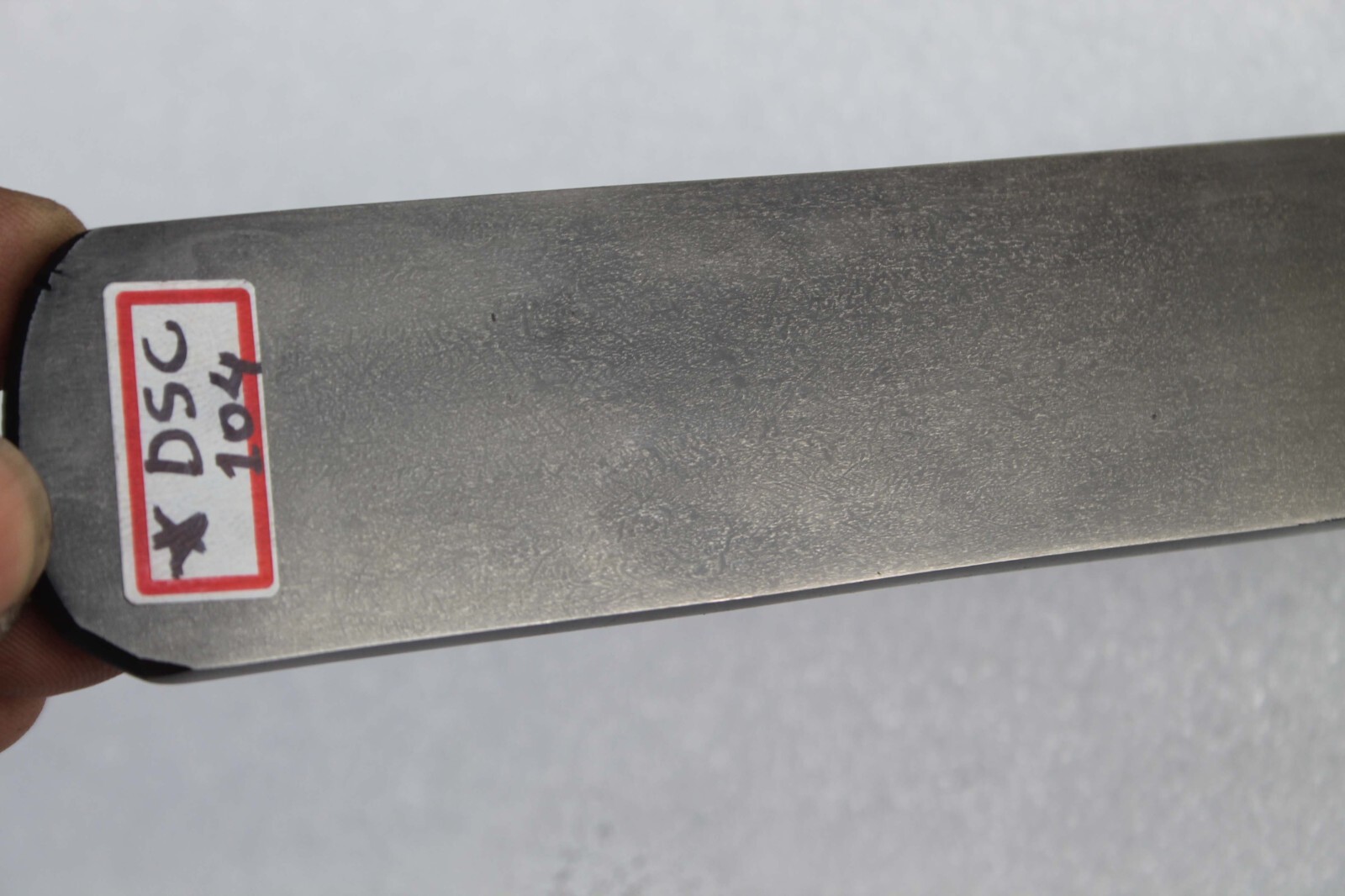 mughal wootz canon ingot cake bar for making dagger jambiya, 200x27x5 mm DSC-104