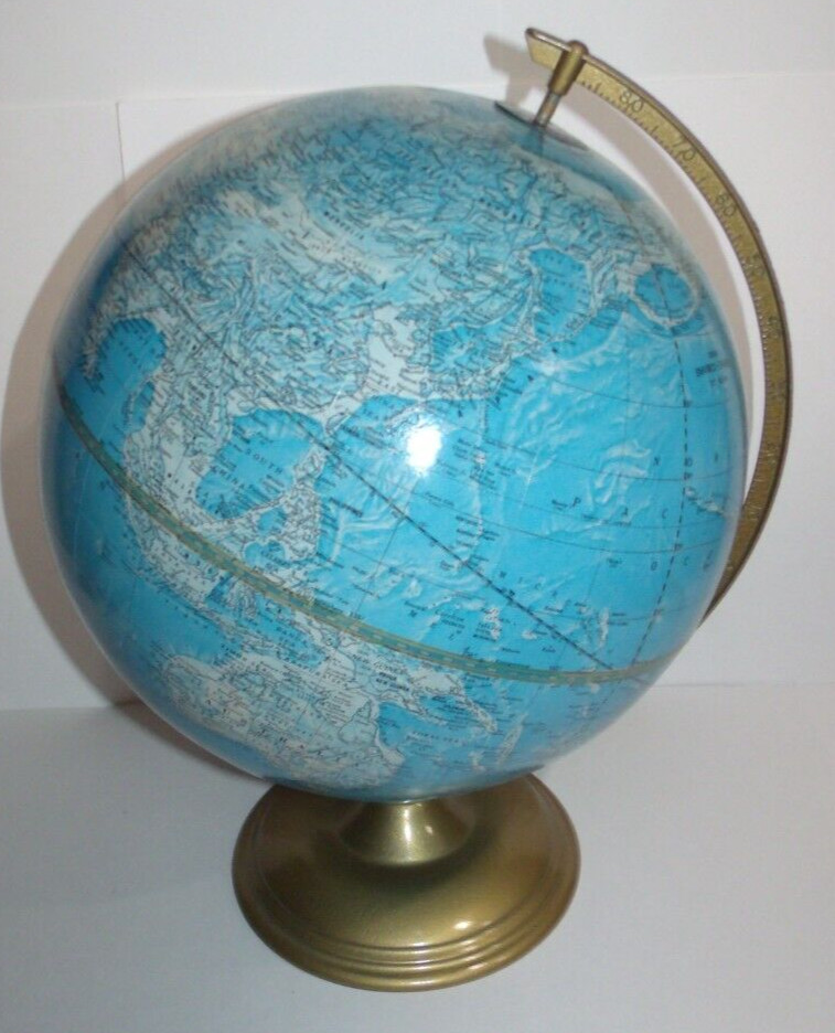 Vintage Cram Enviro-Sphere 12″ World Globe George F. Cram Company Inc Made USA