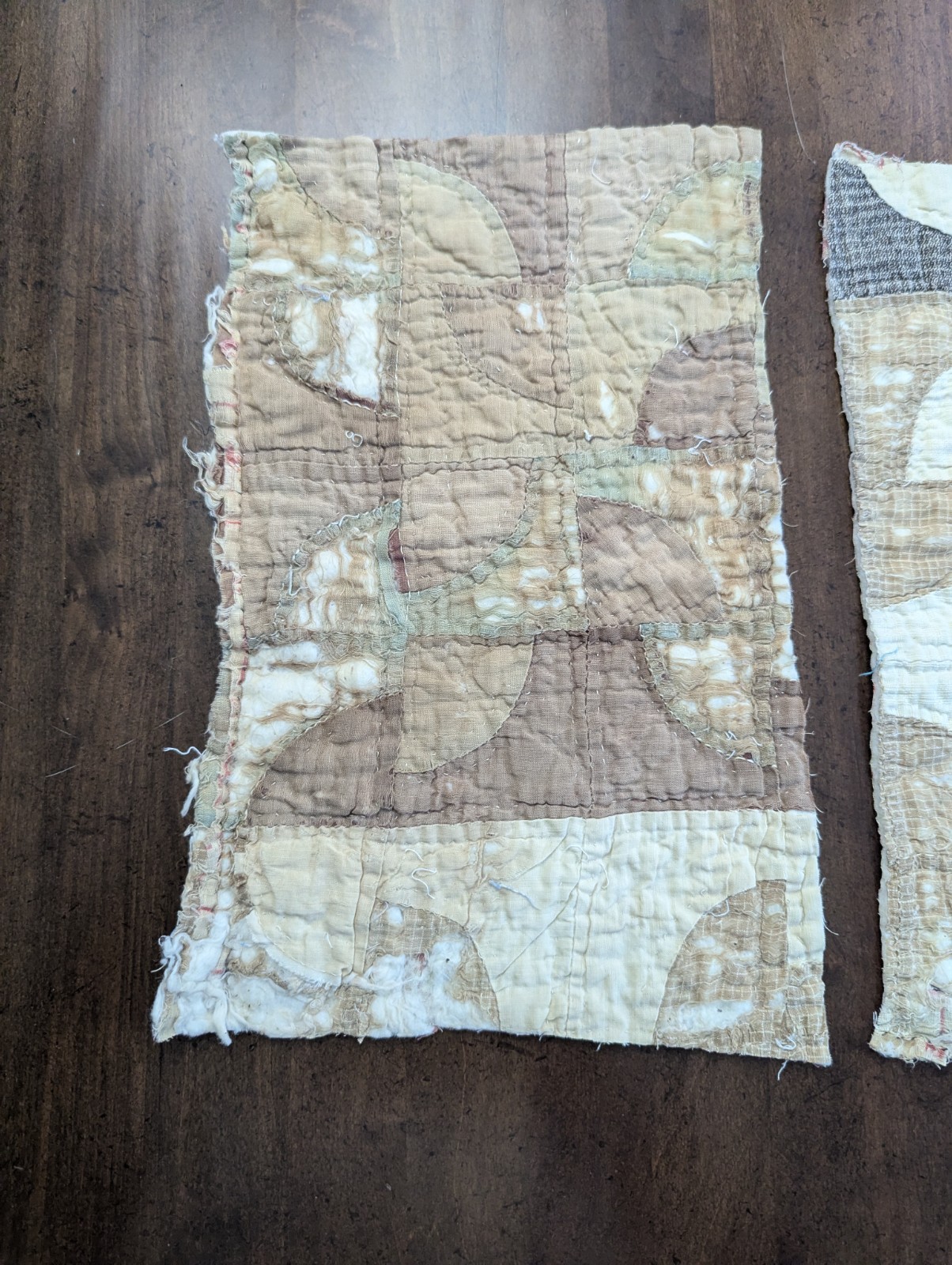 PRIM-GRUNGE Lot/3 Pcs UP-CYCLED from VTG-USA Patchwork QUILT x Crafts Projects