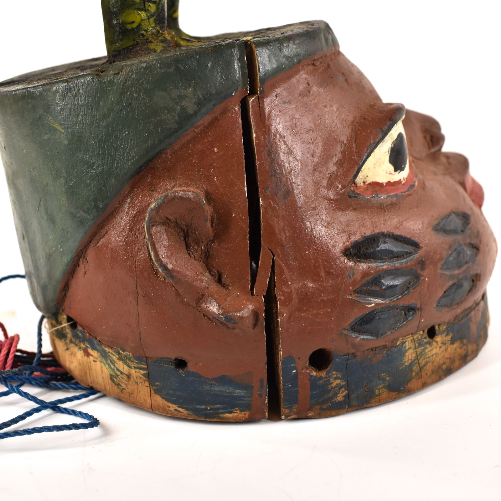 Yoruba Gelede Hunting Mask with Figures and Bird Nigeria