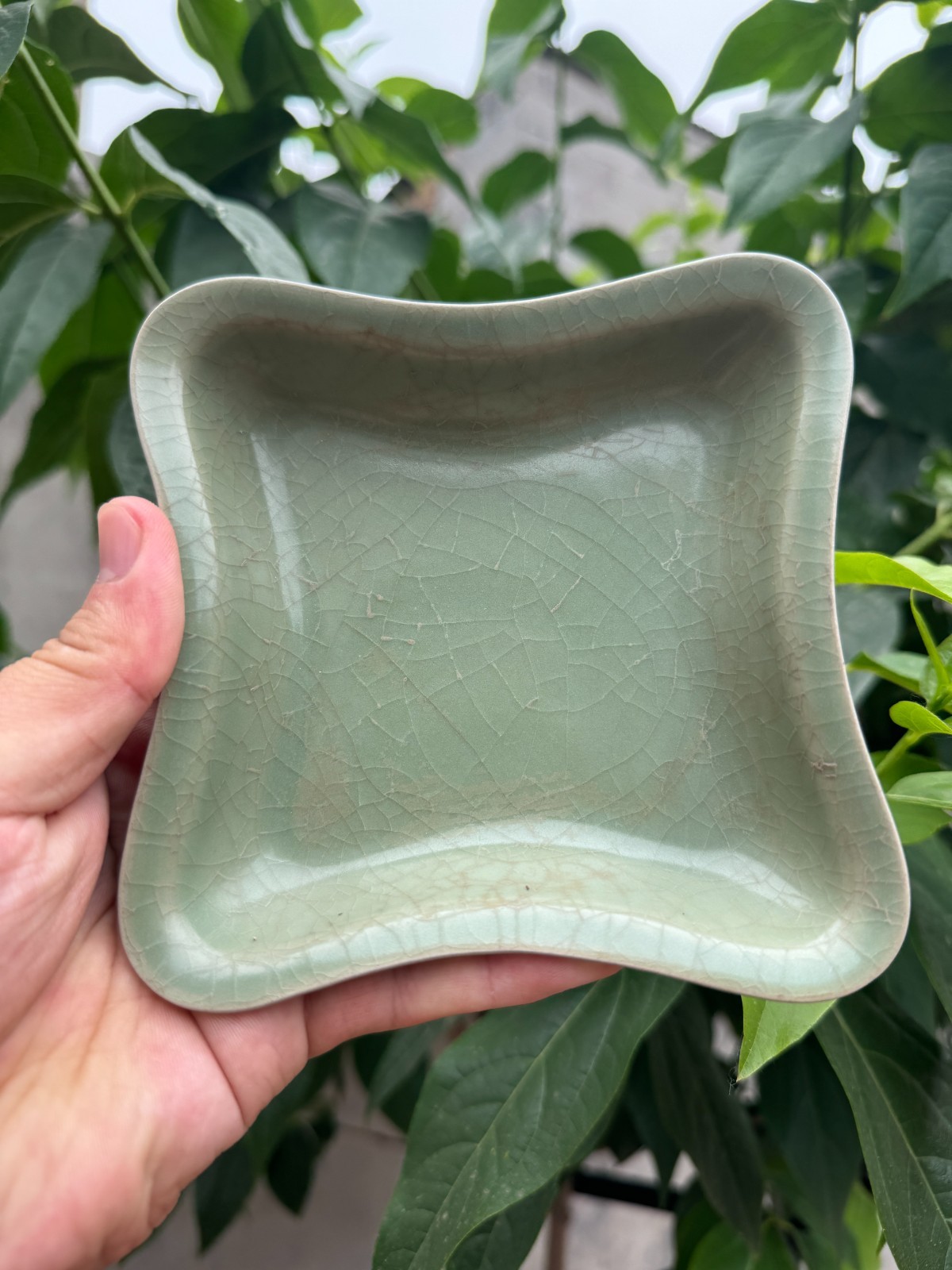 Rare Chinese Porcelain Ru Kiln Zhanggong Lane Plate, Song Dynasty 960-1279