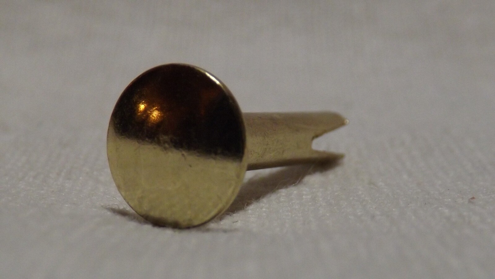 Brass Plated Split Rivet: 7/8″ long, Lot of 50