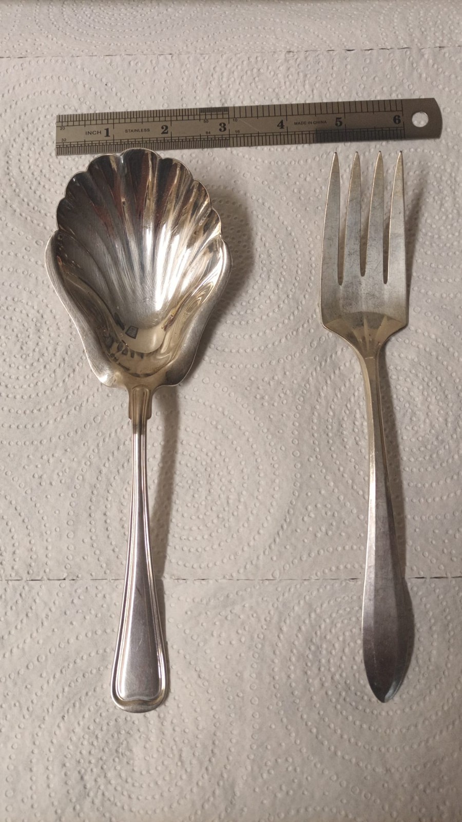 Gorham Italy Silverplate HERITAGE Shell Berry Casserole Serving Spoon