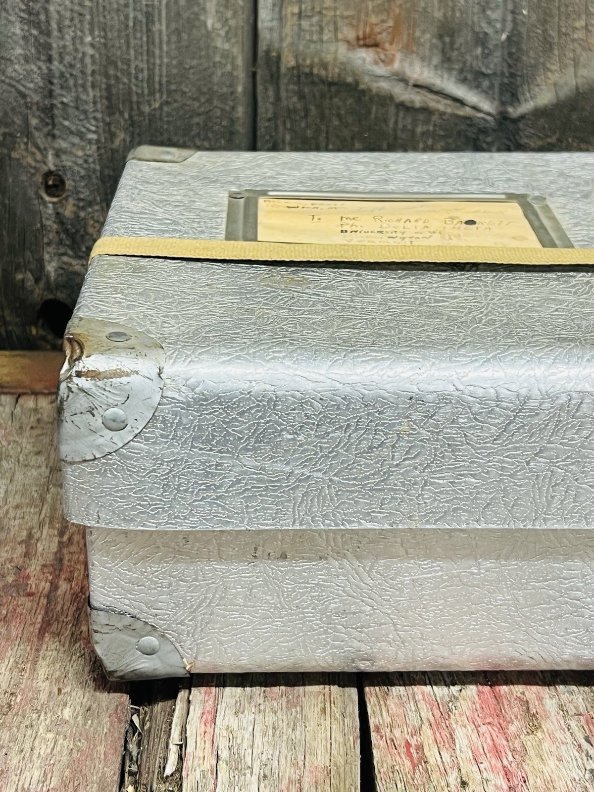 Vintage 1950’s Original Mid Century Aluminum Shipping Trunk Container Steampunk