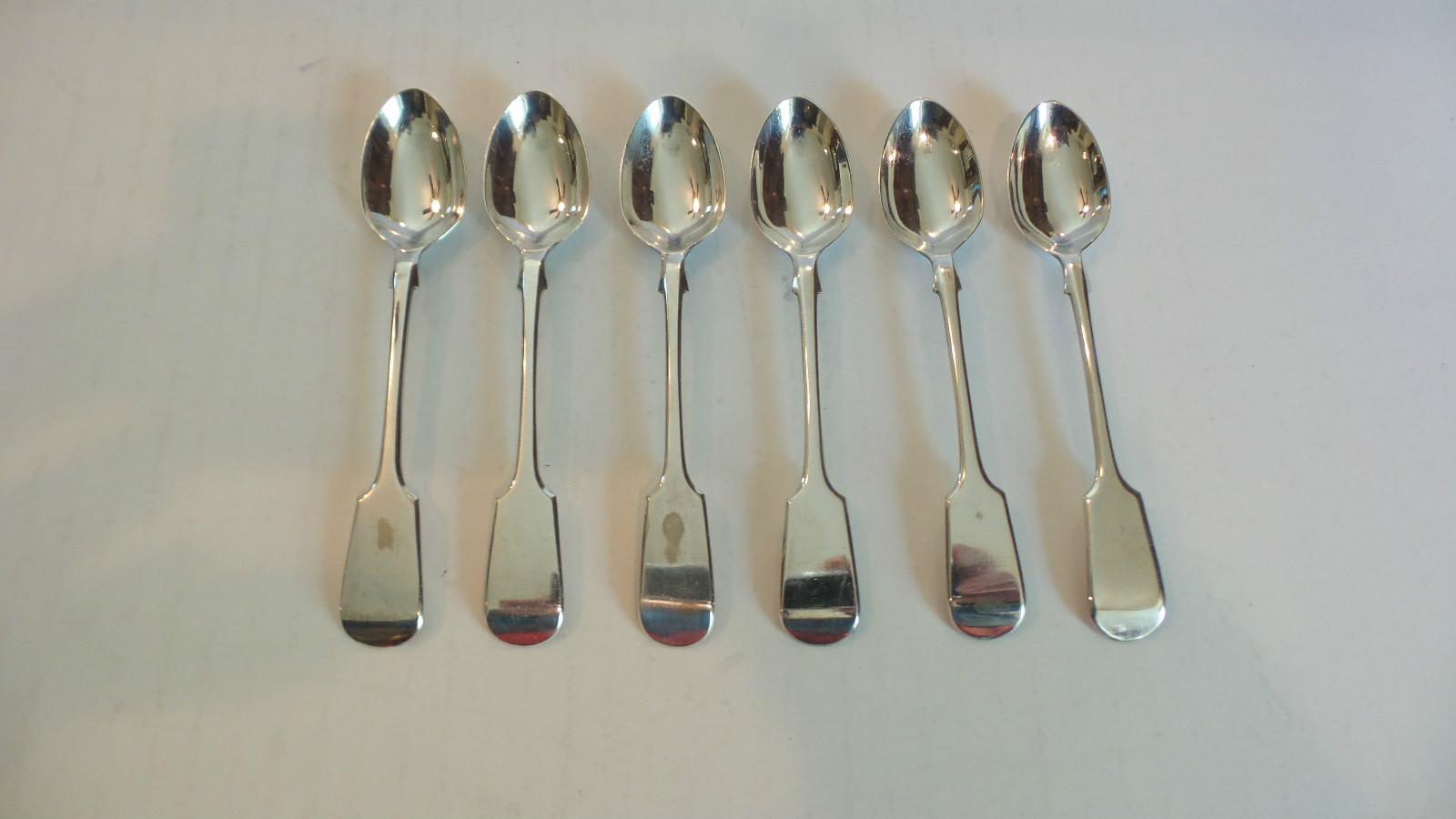 SET/6 ANTIQUE ENGLISH JAMES DIXON & SONS SILVER PLATE DEMITASSE SPOONS