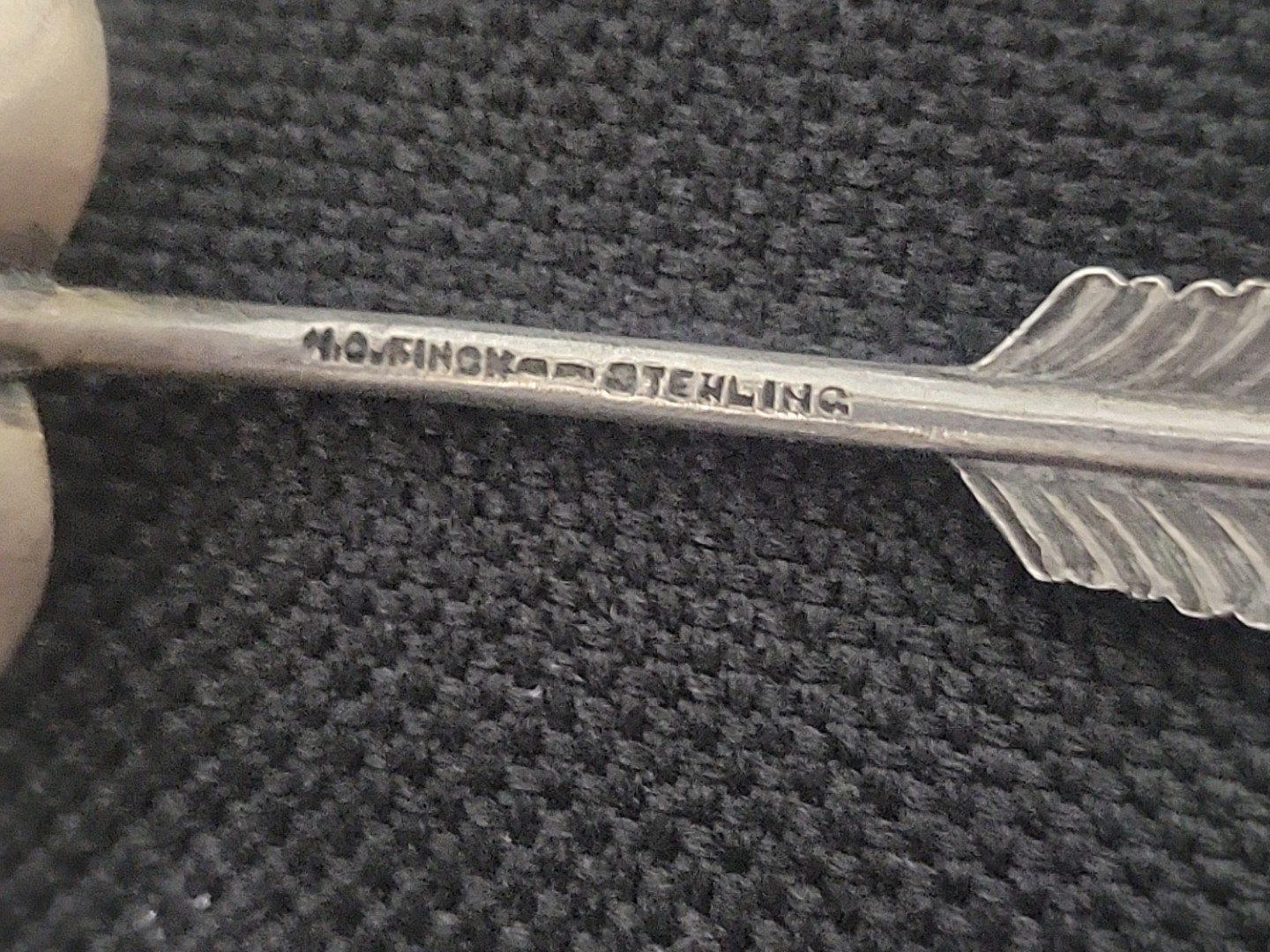 Rare Antique 1897 W. C. Finck & Co. Sterling Silver Souvenir Spoon Cupids Arrow