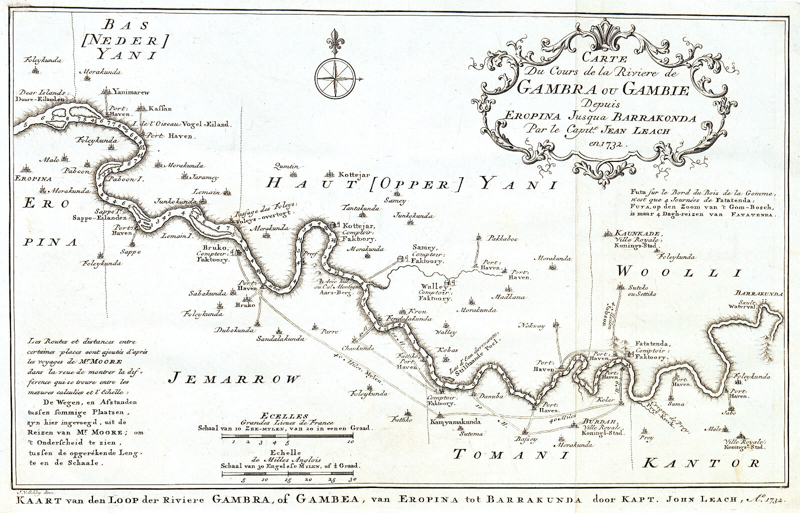 SOUTH AFRICA NAMIBIA “Kaart van de Loop der riviere ” 1760 J. van der Schley