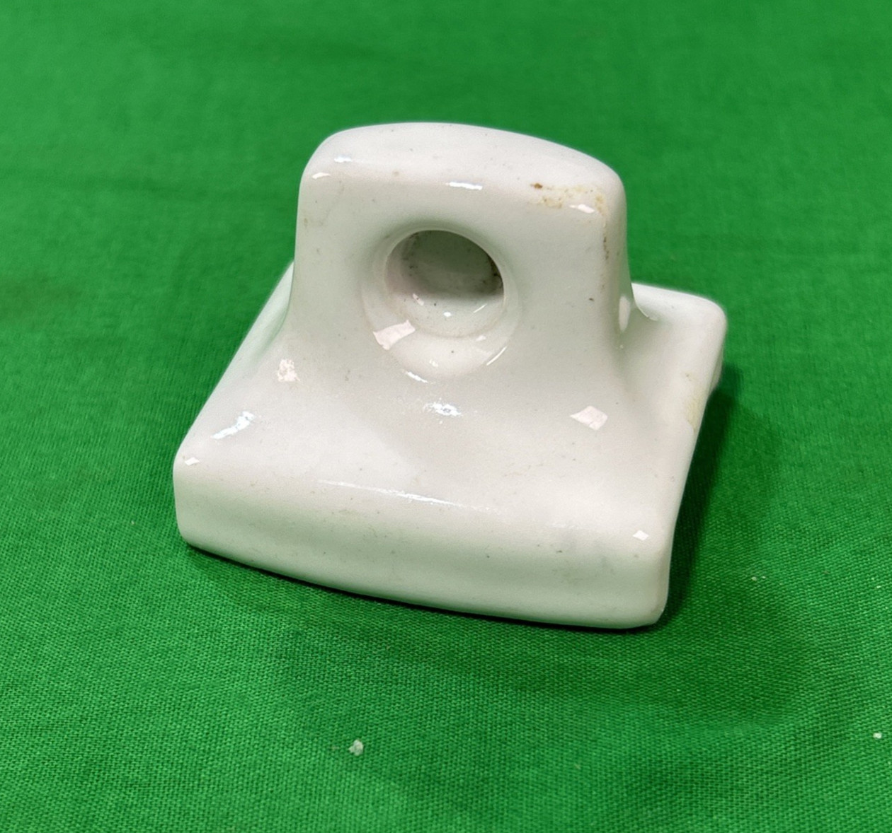 One White Vintage Porcelain Towel Bar Holders Brackets Toilet Paper