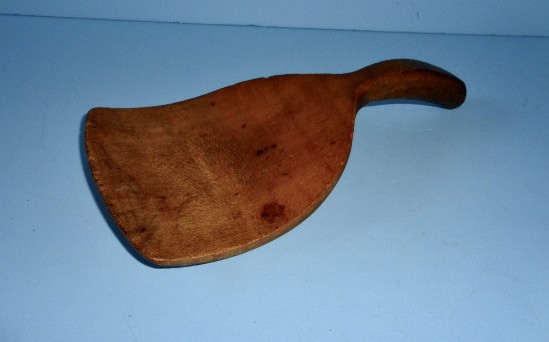 ANTIQUE HAND CARVED WOODEN BUTTER PADDLE SPADE PRIMITIVE KITCHEN BOWL LADLE AAFA