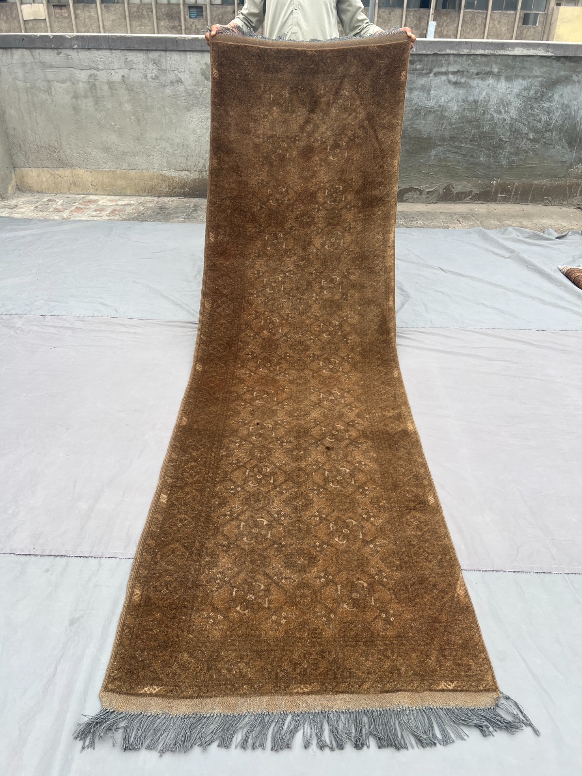 2’10 x 9’8 ft Vintage Afghan Bashiri Runner Rug – Hand-Knotted Wool Kitchen Rug