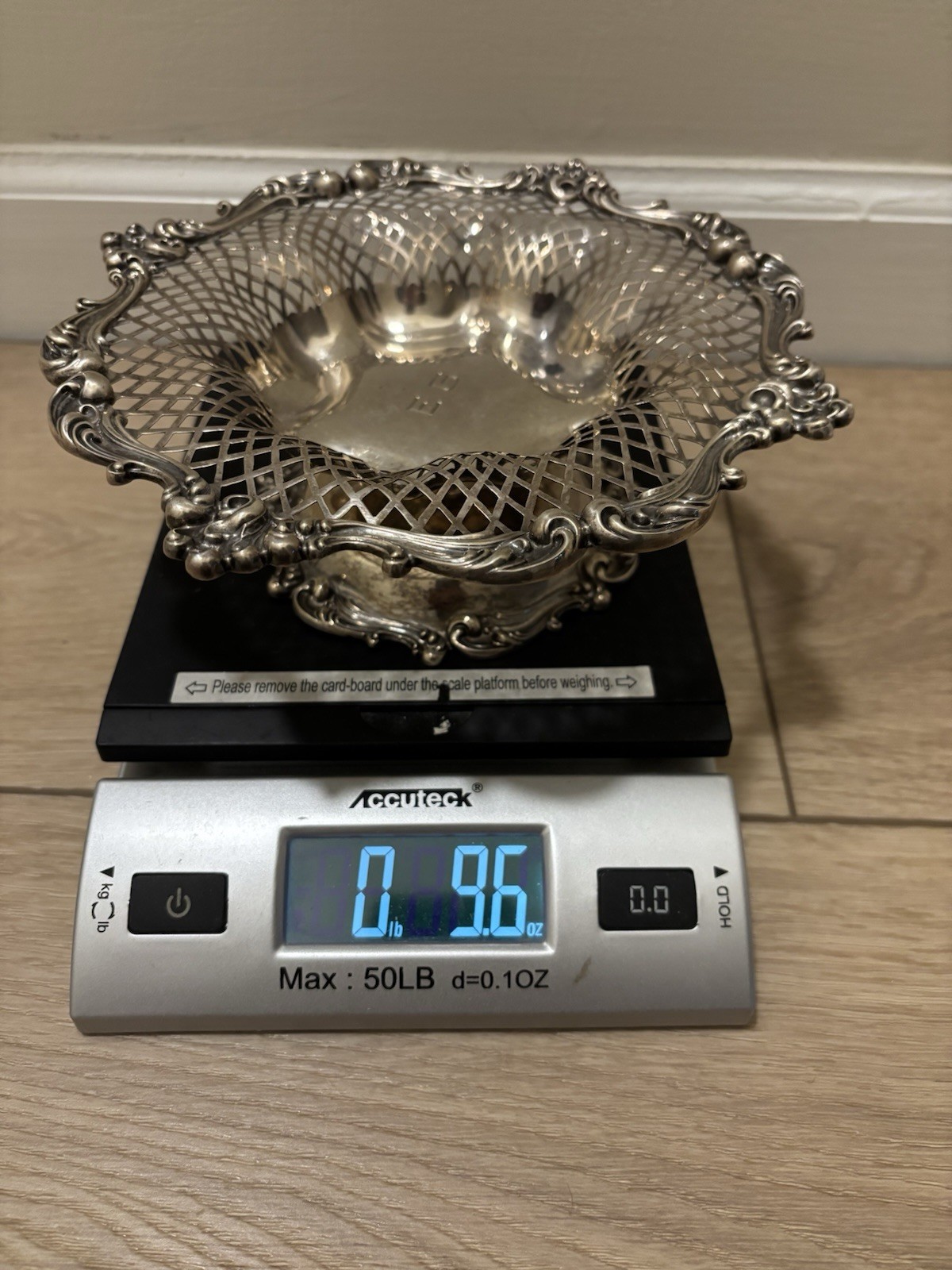 Bailey Banks & Biddle Co. Sterling Silver .925 Detailed Bowl Engraved E. G.