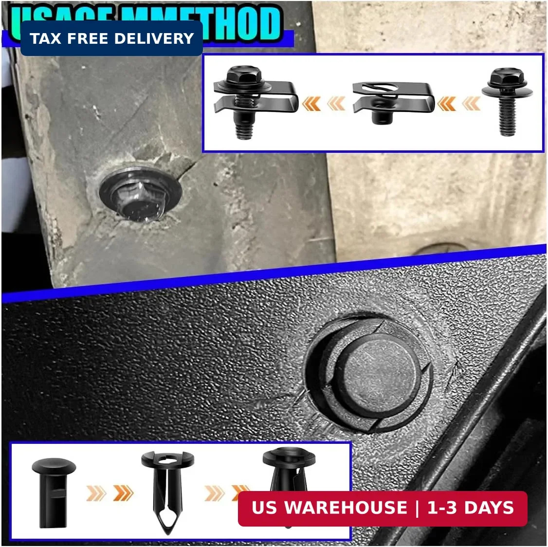 ZIMISI 35PCS Engine Under Cover Splash Shield Guard Body Bolts, Car Front Bumper