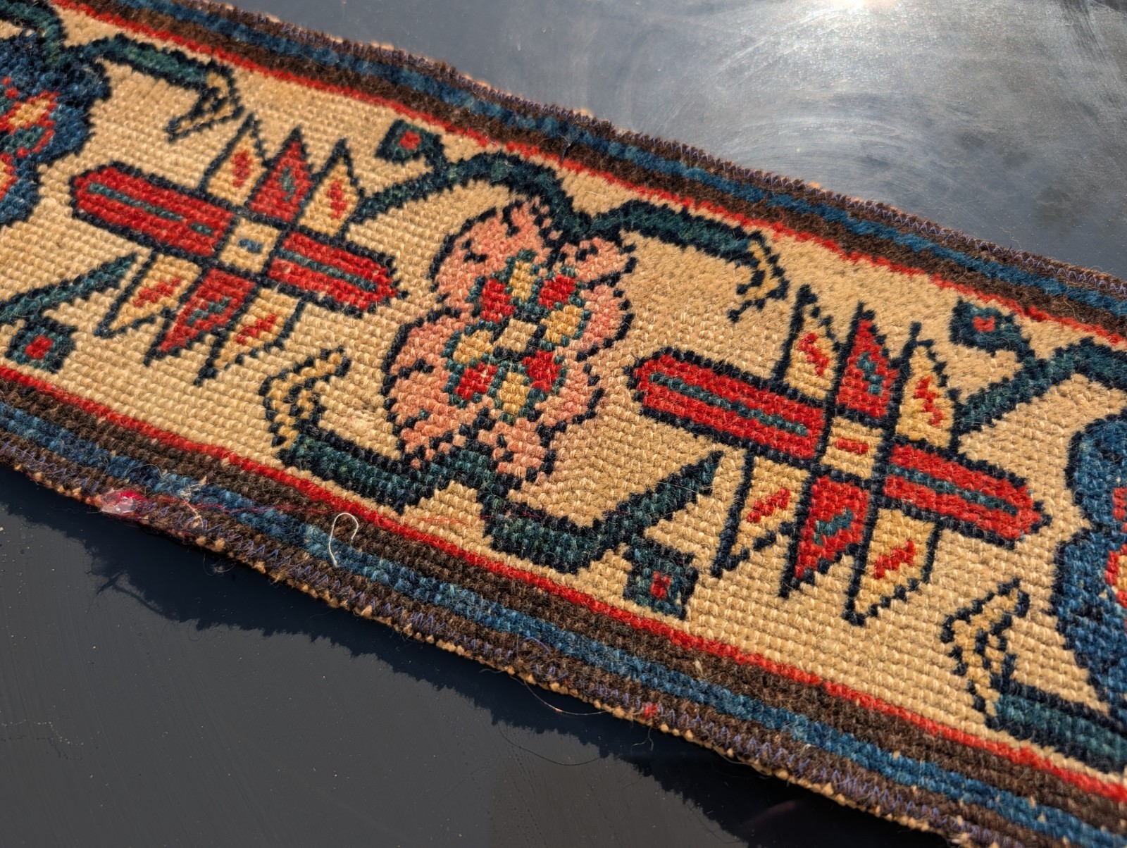 Antique Tapestry Bell Pull or Table Runner – 6×40″