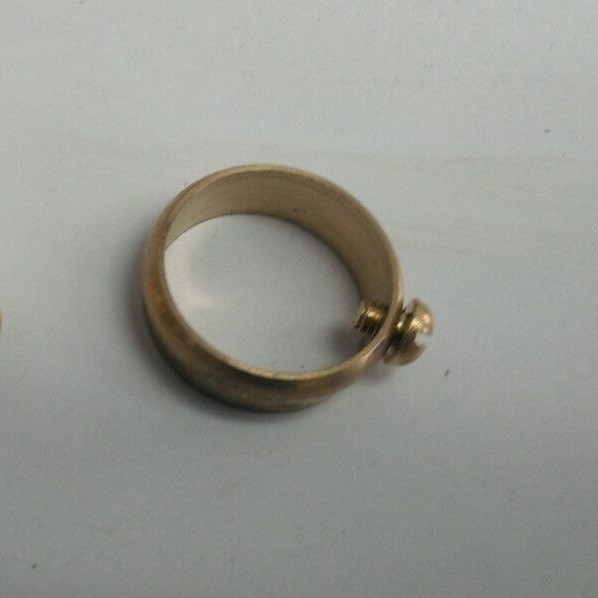 7/8” BRASS RETAINING RING FOR WEATHERVANE OR LIGHTENING ROD GLASS BALLS