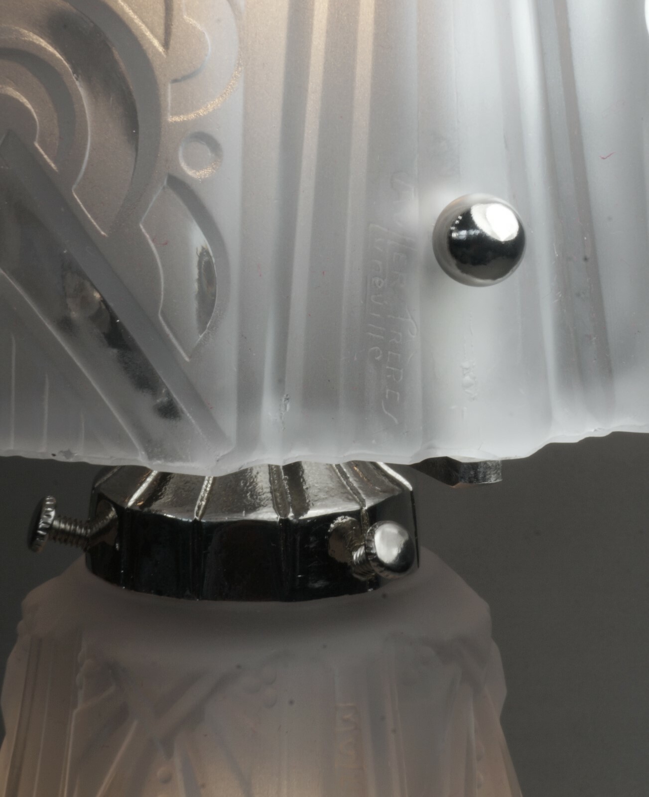 MULLER FRERES : a French ART DECO mushroom lamp 1930 … degué sabino era France