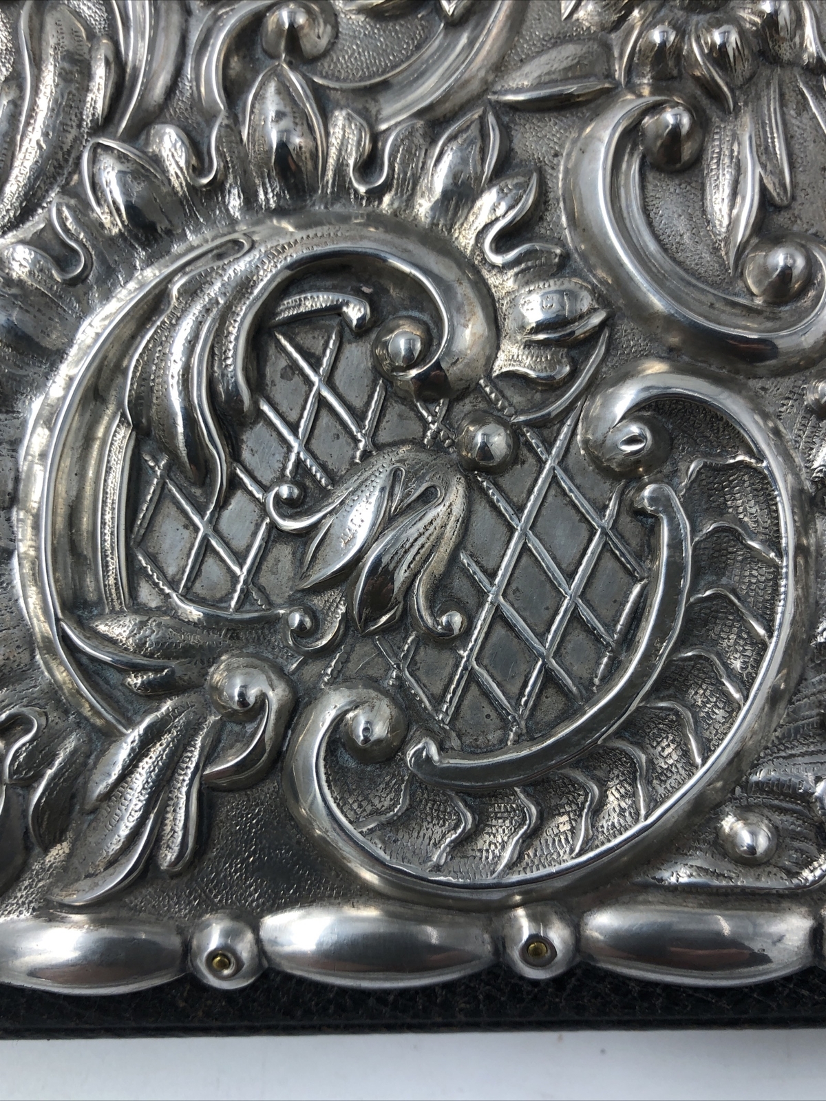 Substantial Silver Desk Folder blotter & File & Pocket Wm Comyns London 1891