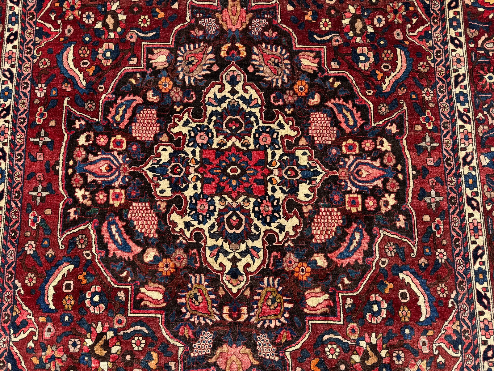 7×10 HANDMADE ANTIQUE RUG VINTAGE HAND-KNOTTED real old oriental heriz 6×9 6×10
