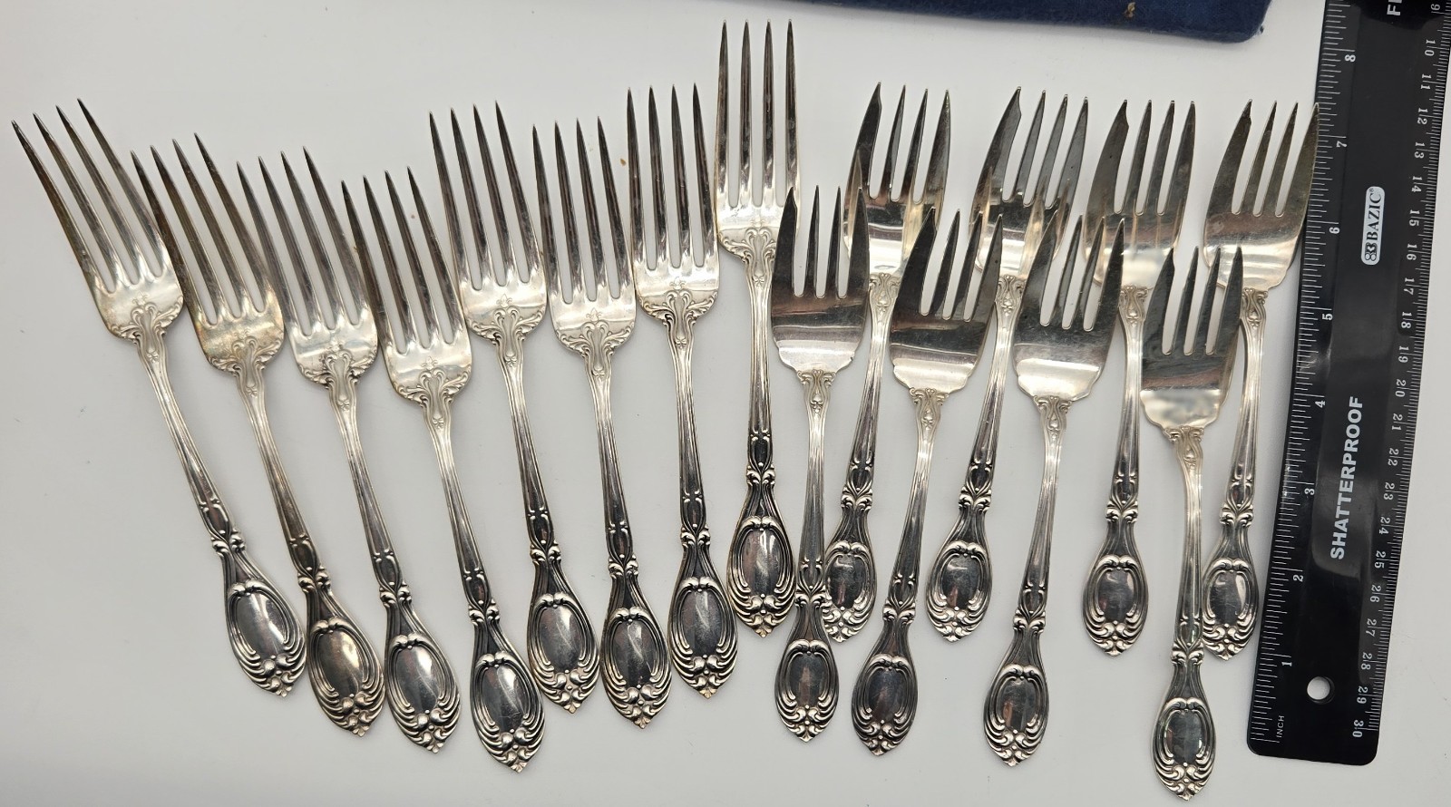 Antique 1905 Frank M Whiting Victoria-Florence Sterling Silverware Service for 8