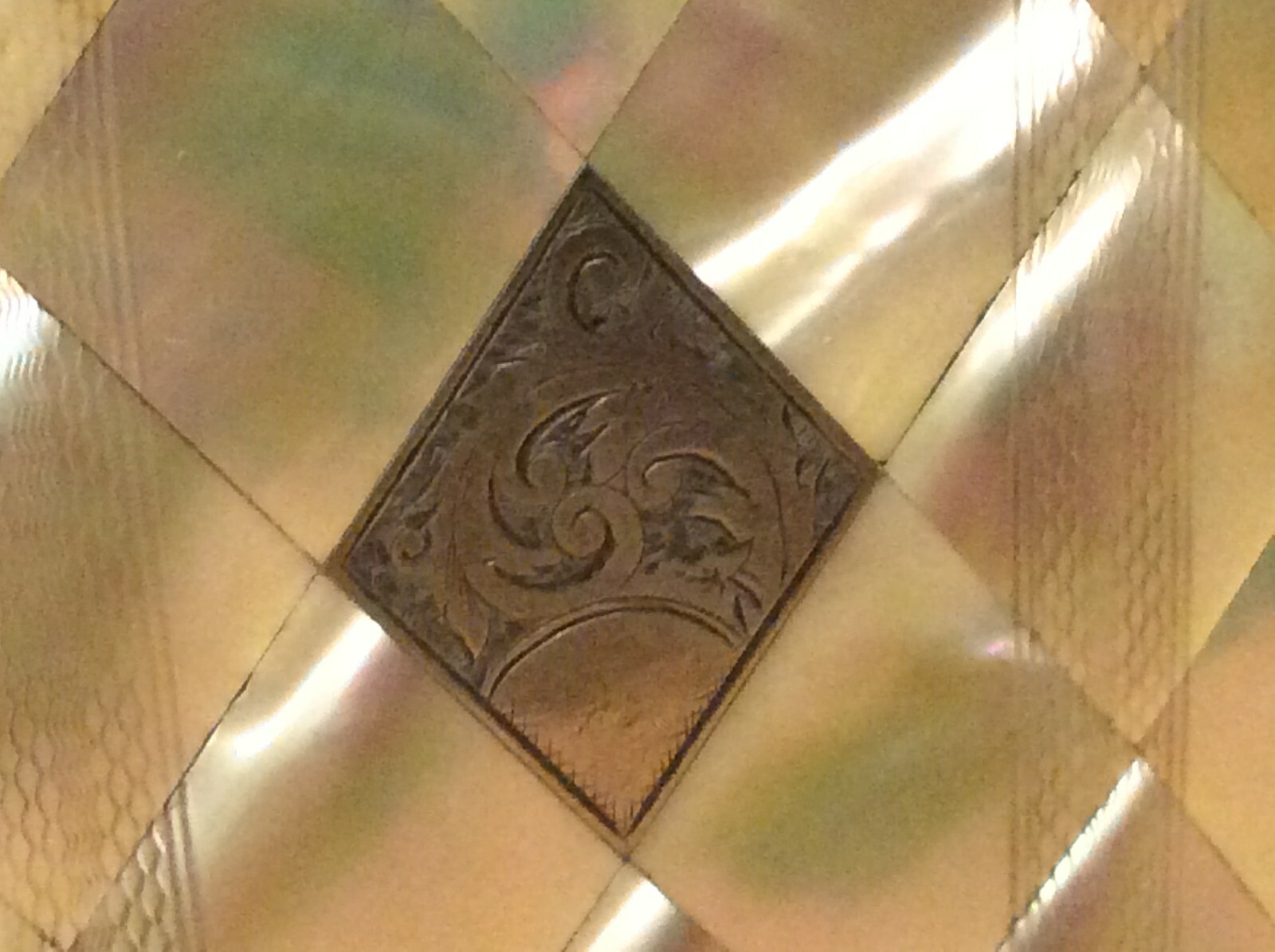 Victorian Mother of Pearl and Silver Card Case Available Worldwide