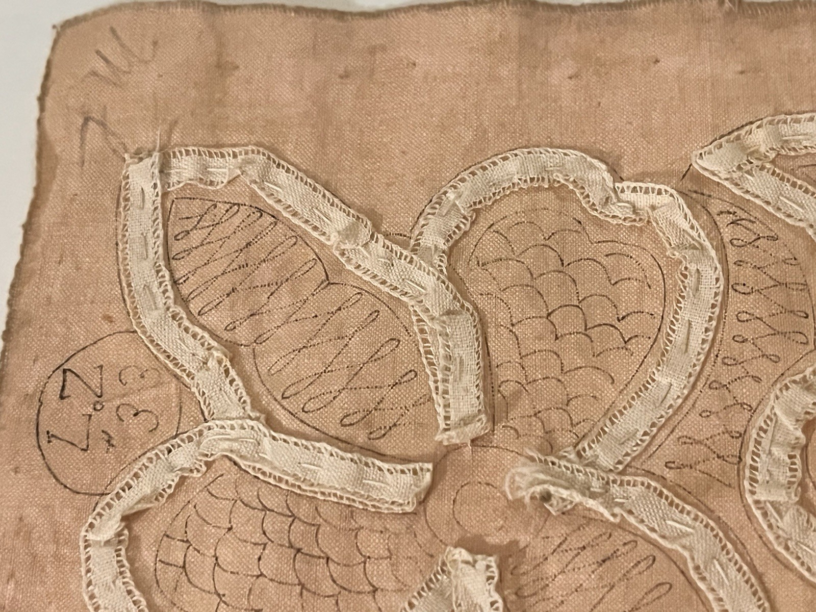 Antique Handmade Battenberg Lace Projects in Progress Cutter DIY Sew
