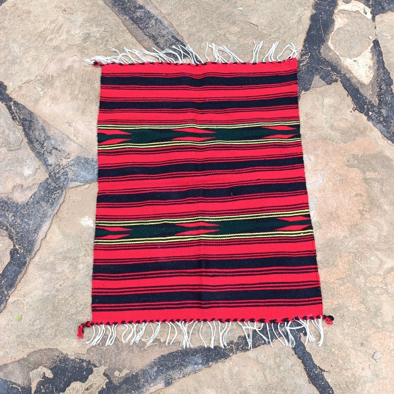 Authentic Algerian Ghardaia Wool Wedding Scarf Berber Sahara Handwoven