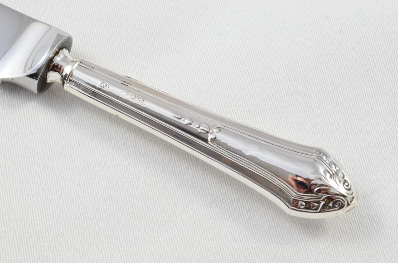Antique Sheffield Solid Silver Handle Cheese Knife Trafalgar Pattern 1924