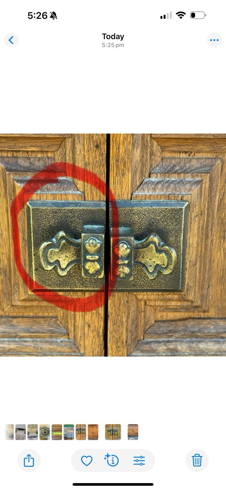 Drexel Guildhall Door Pull For Vintage Dresser Credenza Handle MCM Brass
