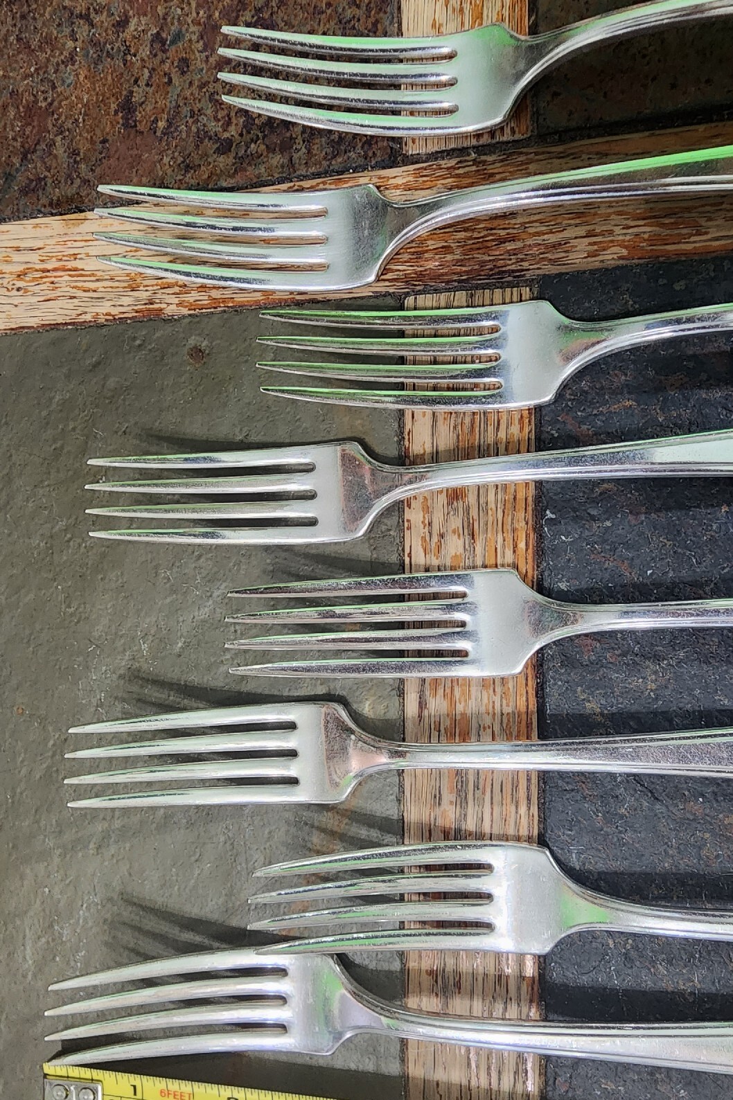👌LOT OF 8 ART DECO c1929 DEAUVILLE SILVERPLATED “7 1/2” DINNER 🍽FORKS