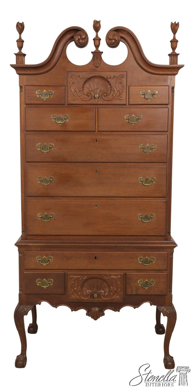 F59053: Philadelphia Chippendale Style Mahogany Centennial Highboy