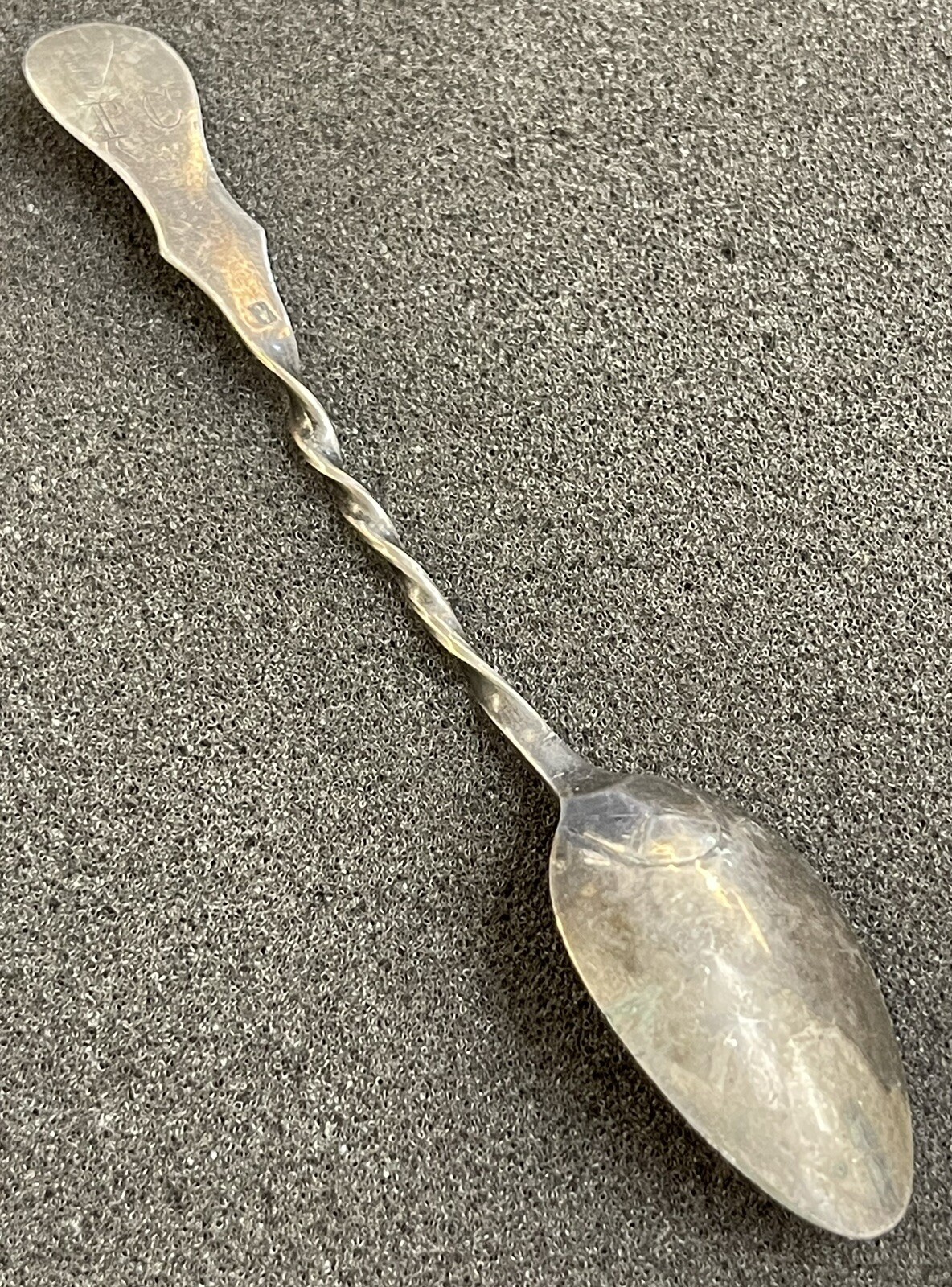 Antique Bologna Italian Silver Hamsa Hand Demitasse Spoon…………………..TH963