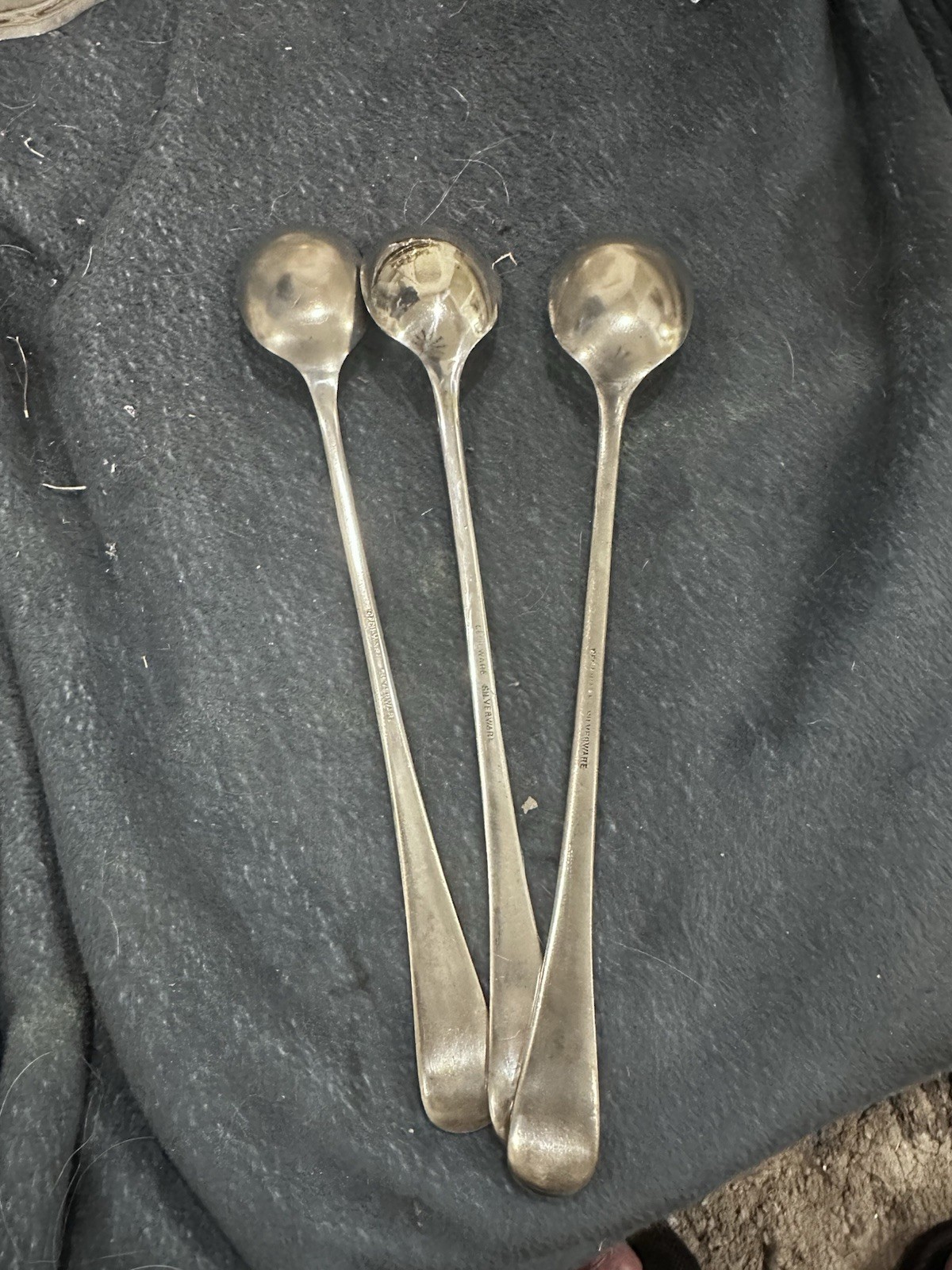 VTG Cecilware Silverplate Iced Tea Spoons 8” Long Handle Set of 3