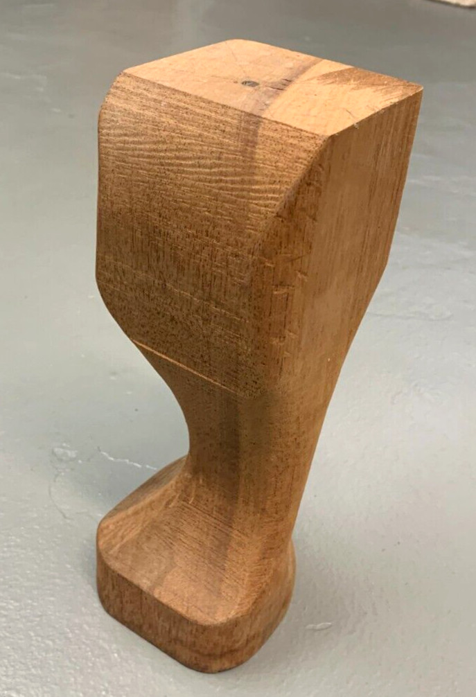 FURNITURE LEG 1 Carved Unfinished Turned Wood Upholstery Chair Foot Handcrafted