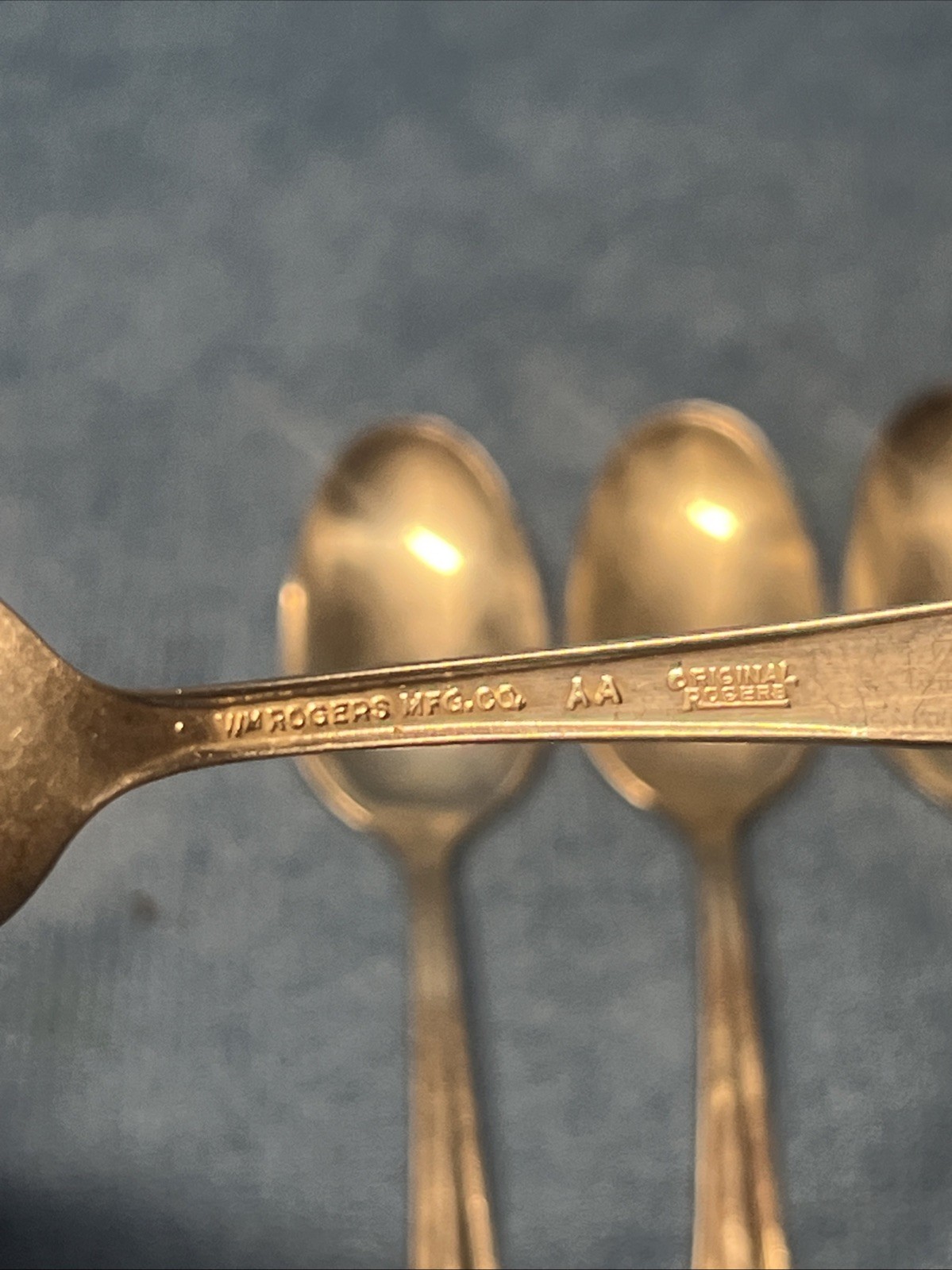 Vintage Lot Of 4 Original Wm Rogers Mfg Co Spoons Vintage