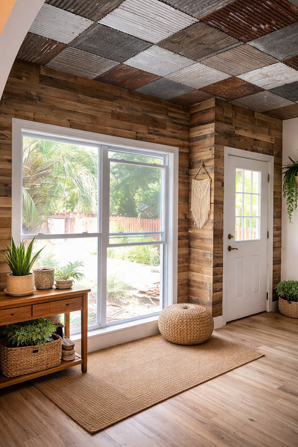 10 pcs. 2 x 2 (40 sq. ft.) DROP CEILING TILES RECLAIMED CORRUGATED BARN ROOFING