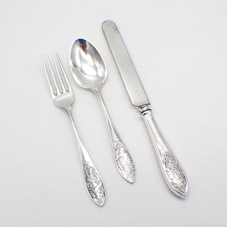 Nursery Rhyme Youth Set 3 Pcs William Kerr Sterling Silver