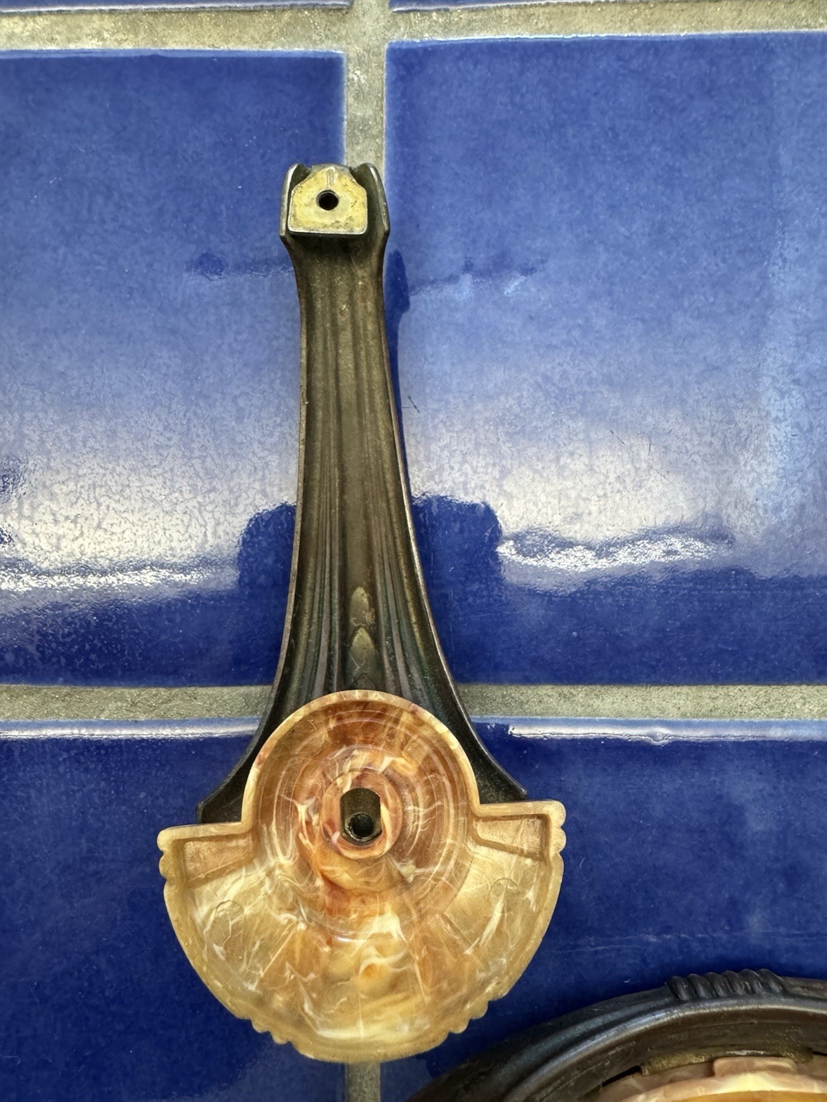 Art Deco Bakelite Pulls 2 Vertical 4 Horizontal BEAUTIFUL 4” Center Screws