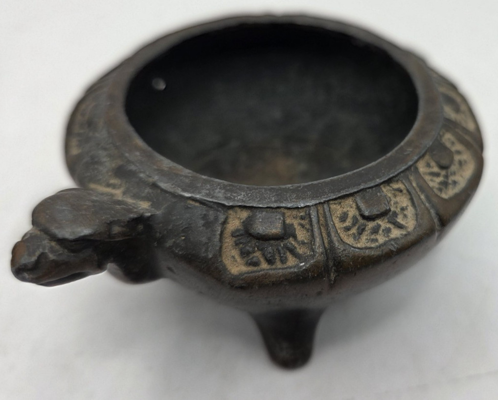 James W. Tufts Boston Dish with Metal Turtle Incense Bowl?