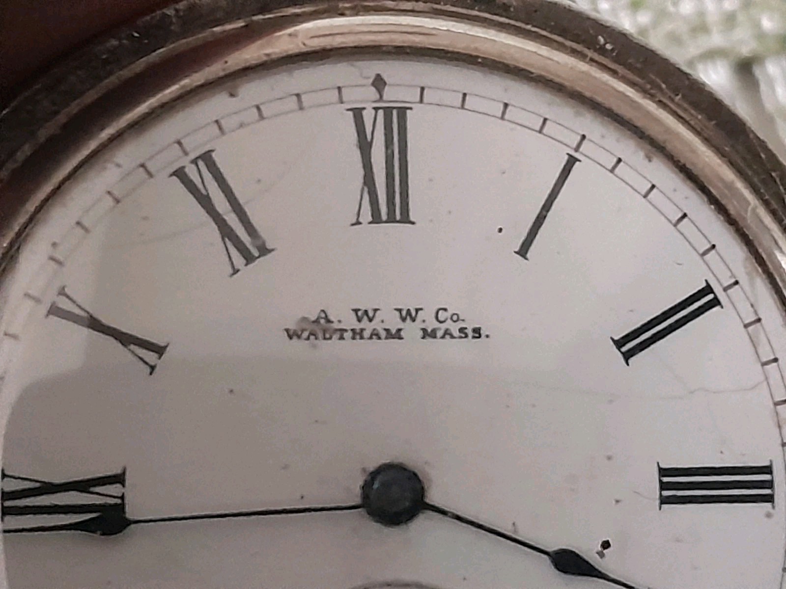 Victorian A.W.W.Co Waltham Silver Cased Pocket Watch Birmingham Hallmarks 1896