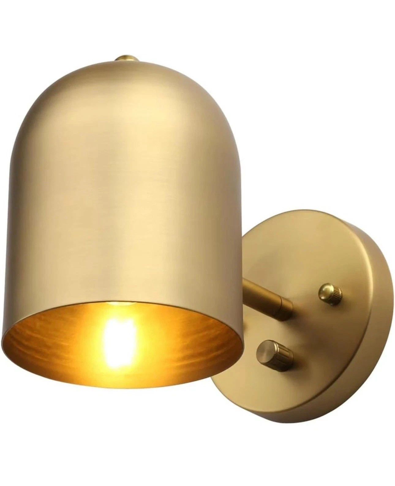 Modern Dimmable Wall Sconce Hardwired Brass Finish Wall Light Lamp Adjustable