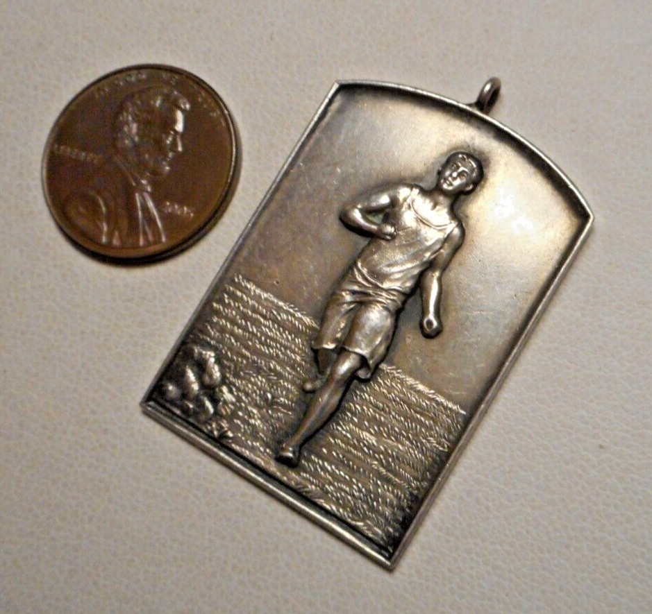 Old Art Deco Weyhing Detroit Sterling Old Timers Award Medal 440Yd Hurdles 14.5g