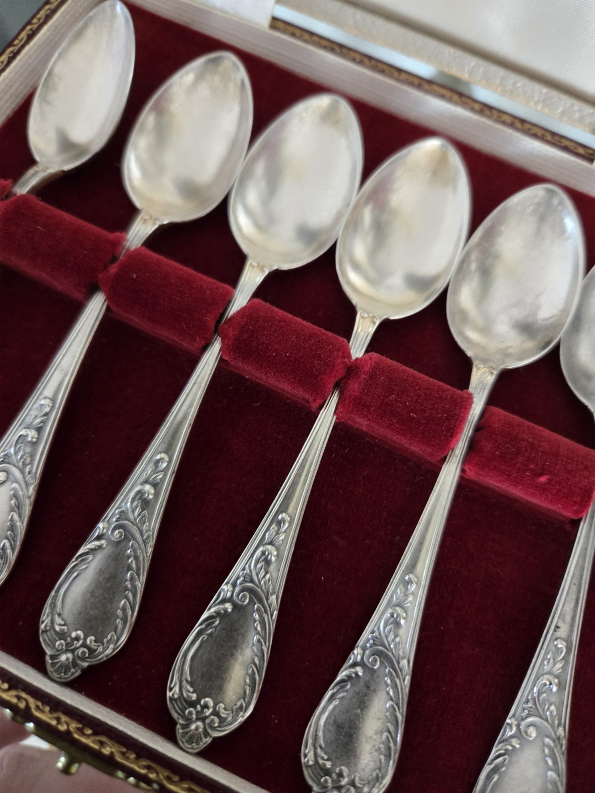 Vintage VSF 90 German Silverplate Demitasse Espresso Coffee Tea Spoons Set of 6